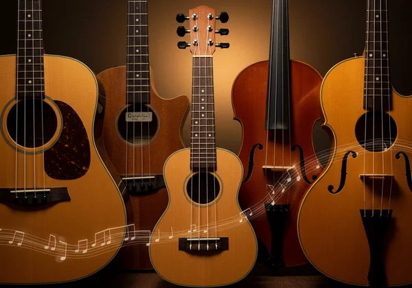 Various instruments playing in perfect harmony and tune.