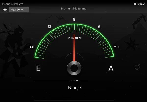 Screenshot of the TunerNinja online tuner interface.